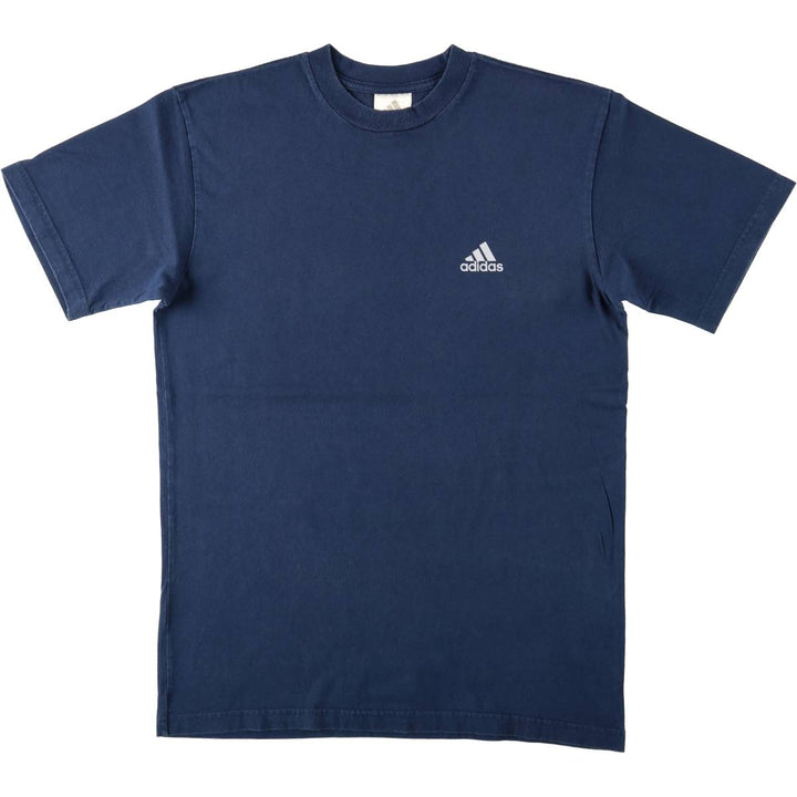 Adidas T-shirt with a single logo, made in Canada, men's size L. cotton navy blue type Vintage Second Hand