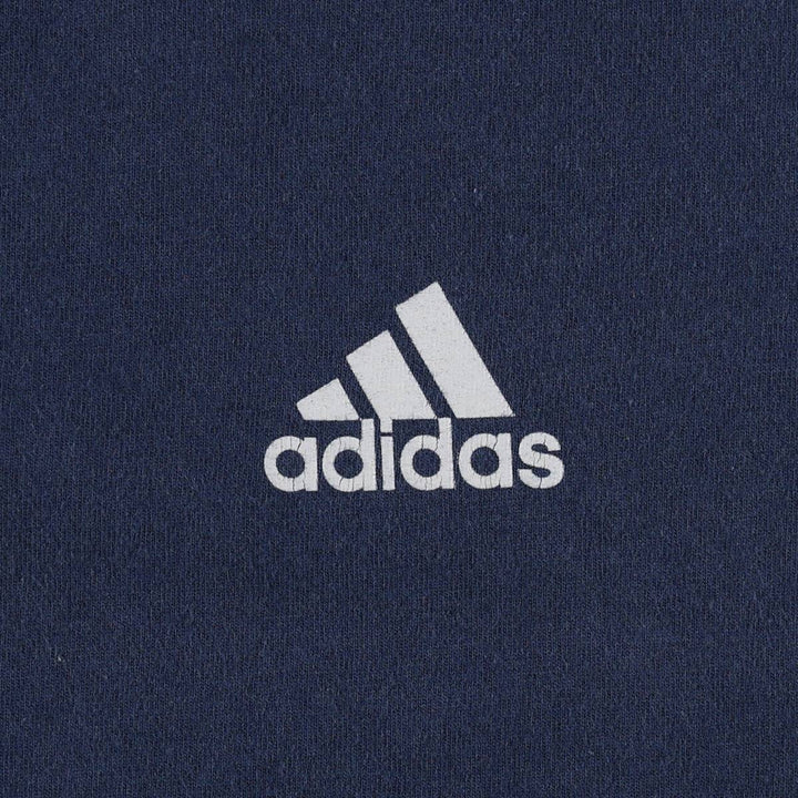 Adidas T-shirt with a single logo, made in Canada, men's size L. cotton navy blue type Vintage Second Hand