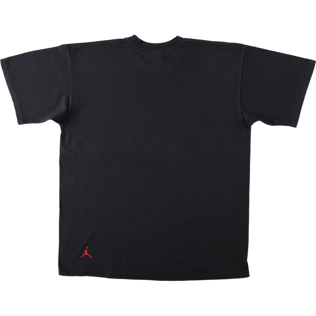 Nike AIR JORDAN sports print T-shirt, men's size L (approx.) cotton black type Vintage Second Hand