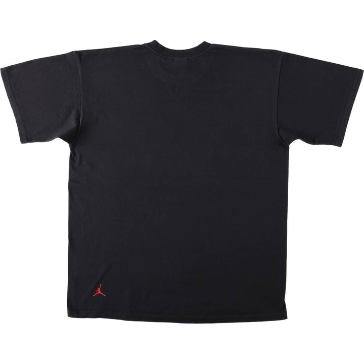 Nike AIR JORDAN sports print T-shirt, men's size L (approx.) cotton black type Vintage Second Hand