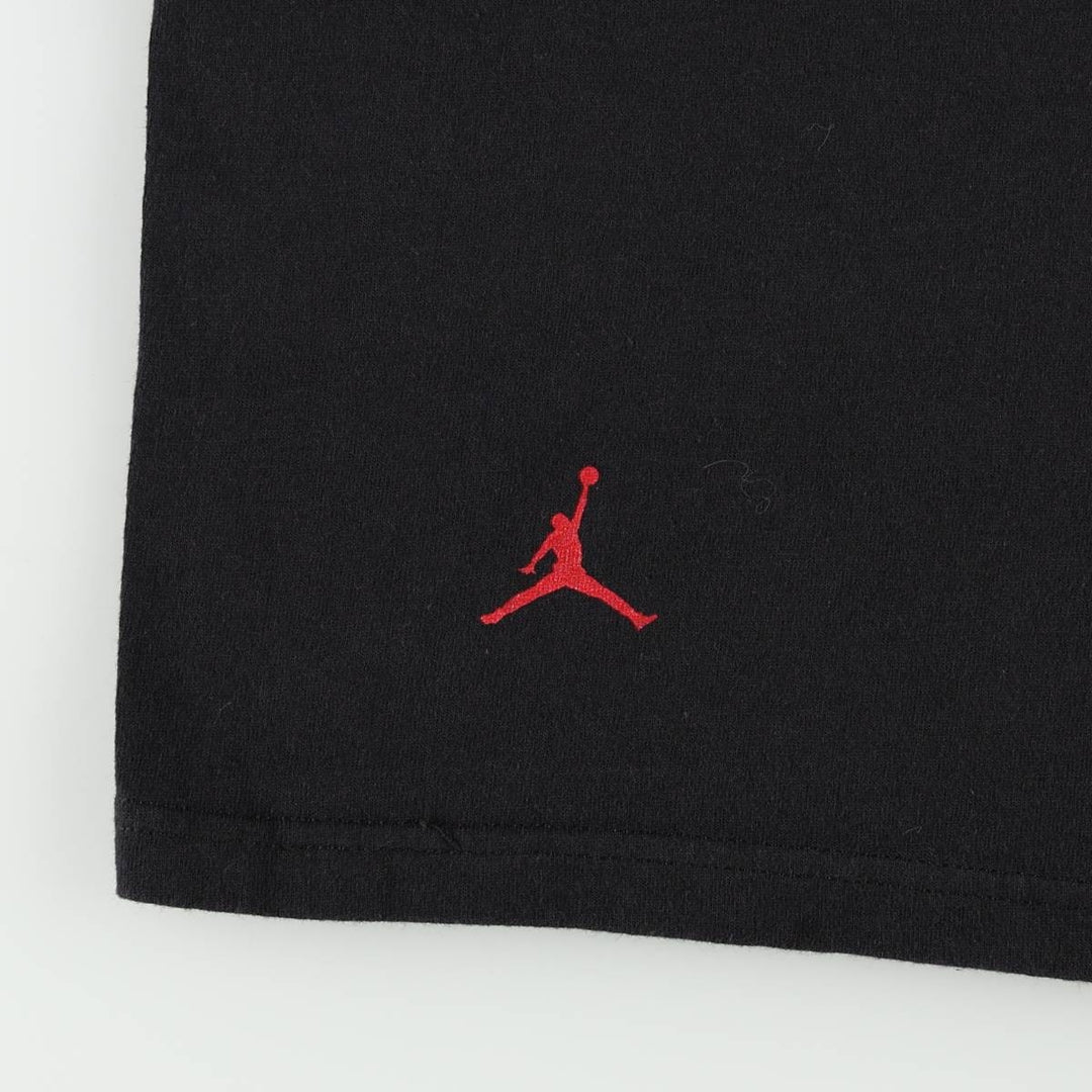 Nike AIR JORDAN sports print T-shirt, men's size L (approx.) cotton black type Vintage Second Hand