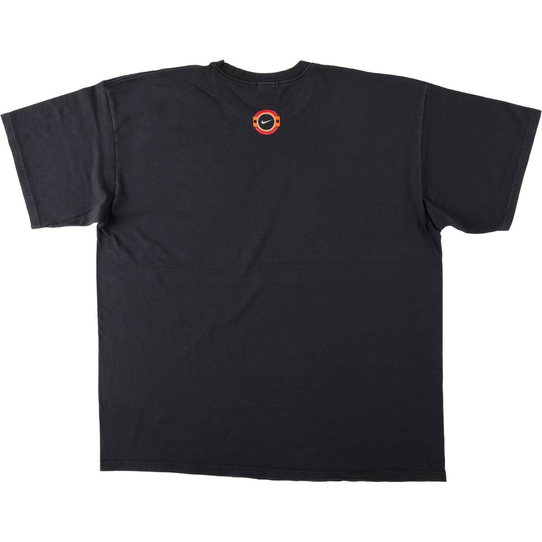 Nike printed t-shirt, men's size XXL equivalent, vintage. cotton black type Vintage Second Hand
