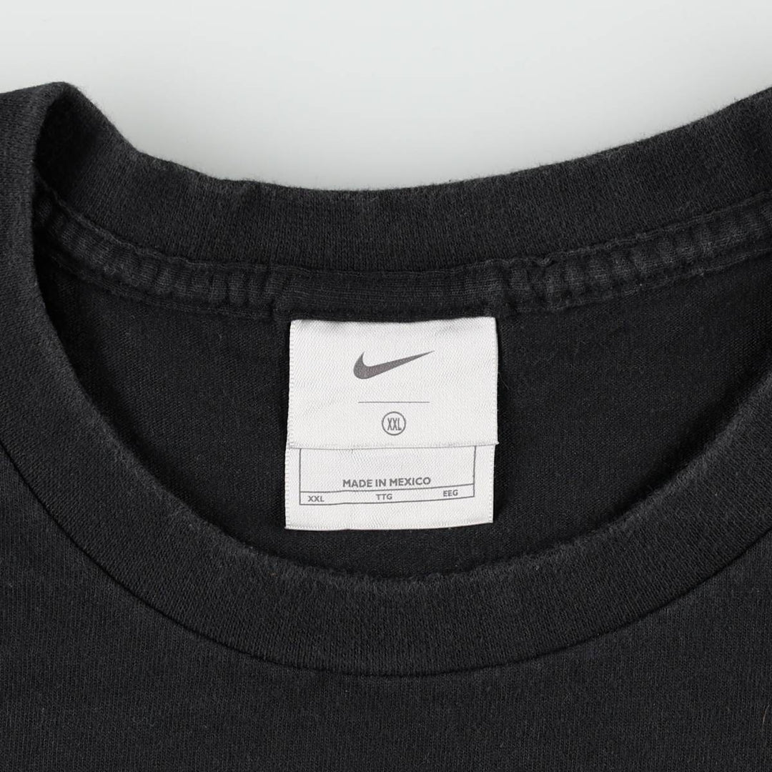 Nike printed t-shirt, men's size XXL equivalent, vintage. cotton black type Vintage Second Hand
