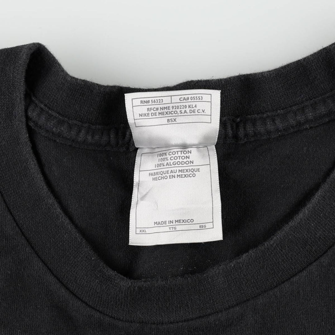 Nike printed t-shirt, men's size XXL equivalent, vintage. cotton black type Vintage Second Hand