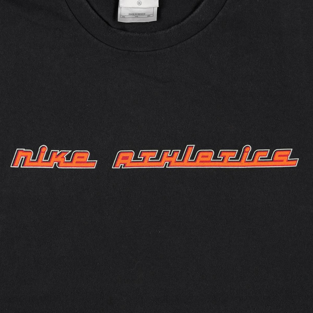Nike printed t-shirt, men's size XXL equivalent, vintage. cotton black type Vintage Second Hand