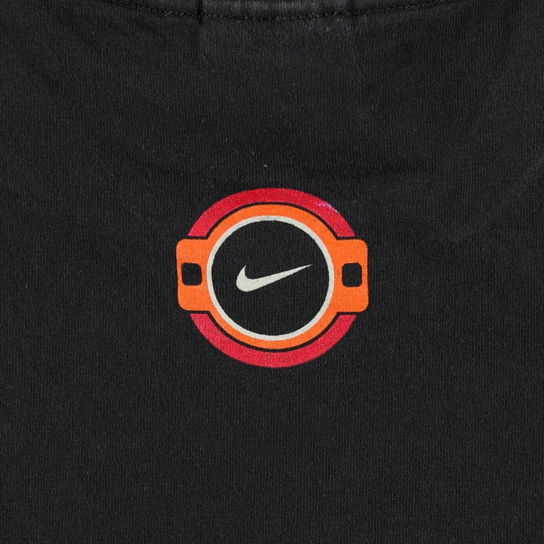 Nike printed t-shirt, men's size XXL equivalent, vintage. cotton black type Vintage Second Hand