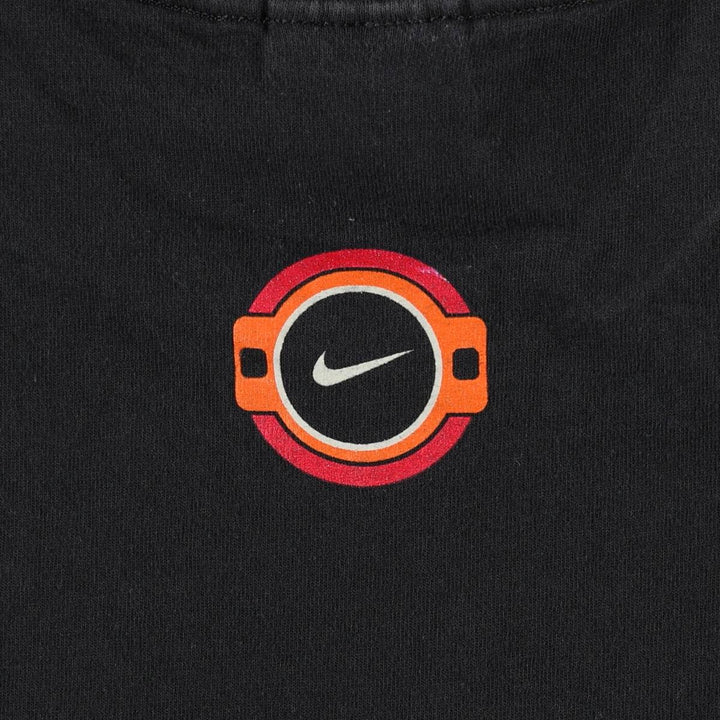 Nike printed t-shirt, men's size XXL equivalent, vintage. cotton black type Vintage Second Hand