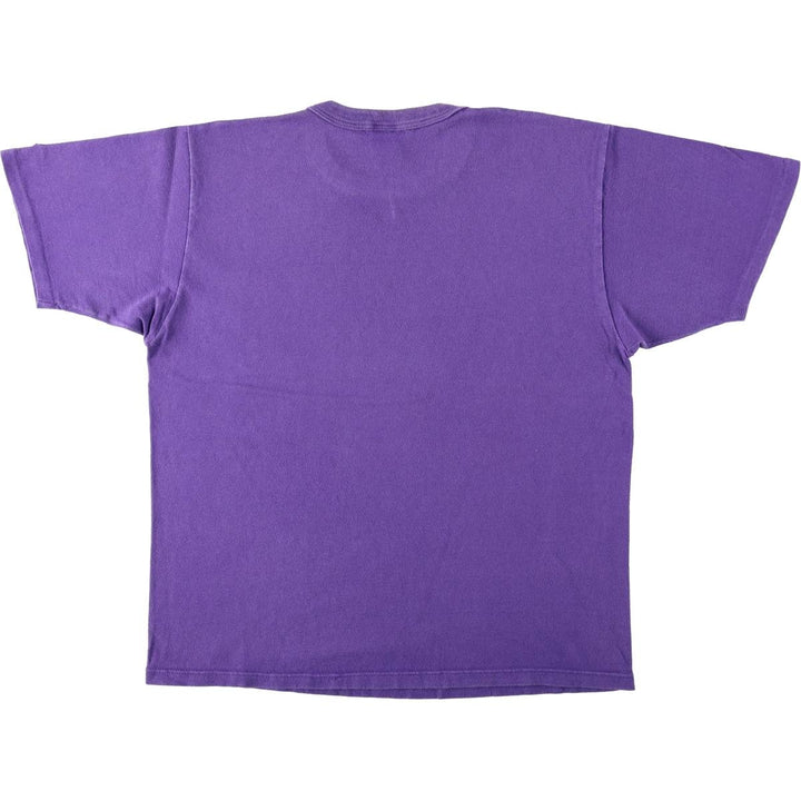 Champion One-Point Logo T-Shirt, Made in USA, Large (equivalent to Men's L), Vintage cotton purple type Vintage Second Hand