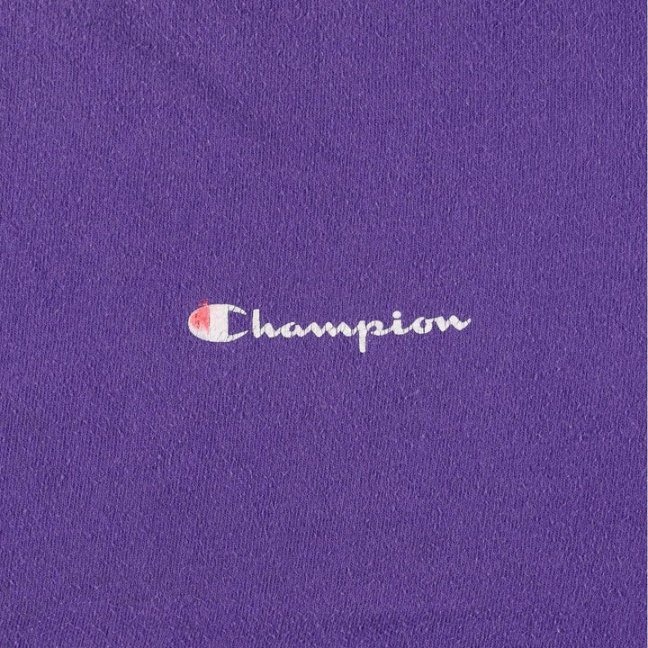 Champion One-Point Logo T-Shirt, Made in USA, Large (equivalent to Men's L), Vintage cotton purple type Vintage Second Hand