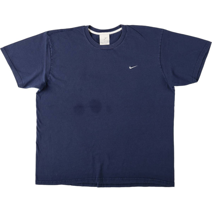 Nike One Point Logo T-shirt Men's XL cotton navy blue type Vintage Second Hand