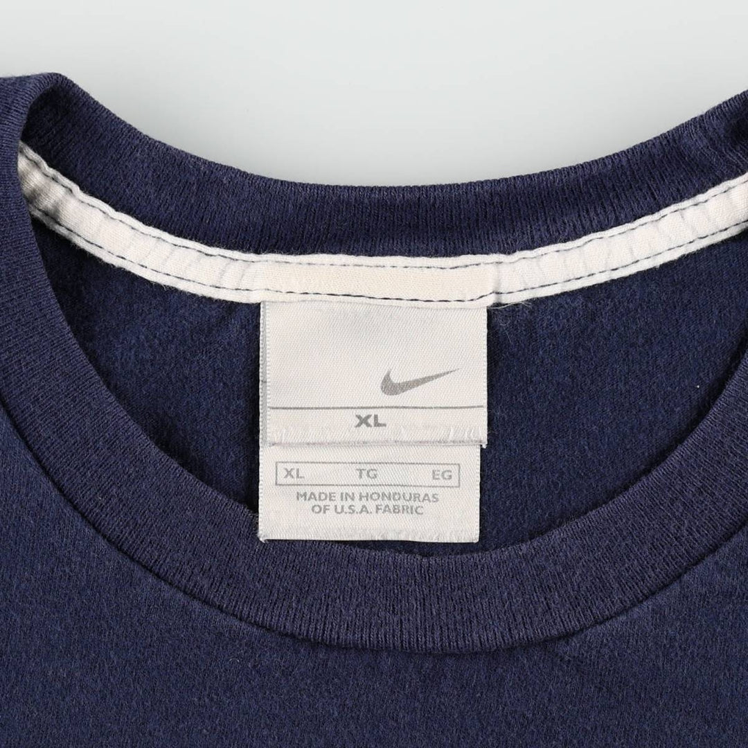 Nike One Point Logo T-shirt Men's XL cotton navy blue type Vintage Second Hand