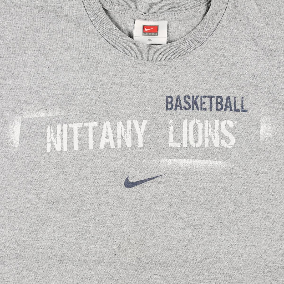 2000'S Nike Team Print T-Shirt, Men's Size XL (approx.) cotton gray type Vintage Second Hand