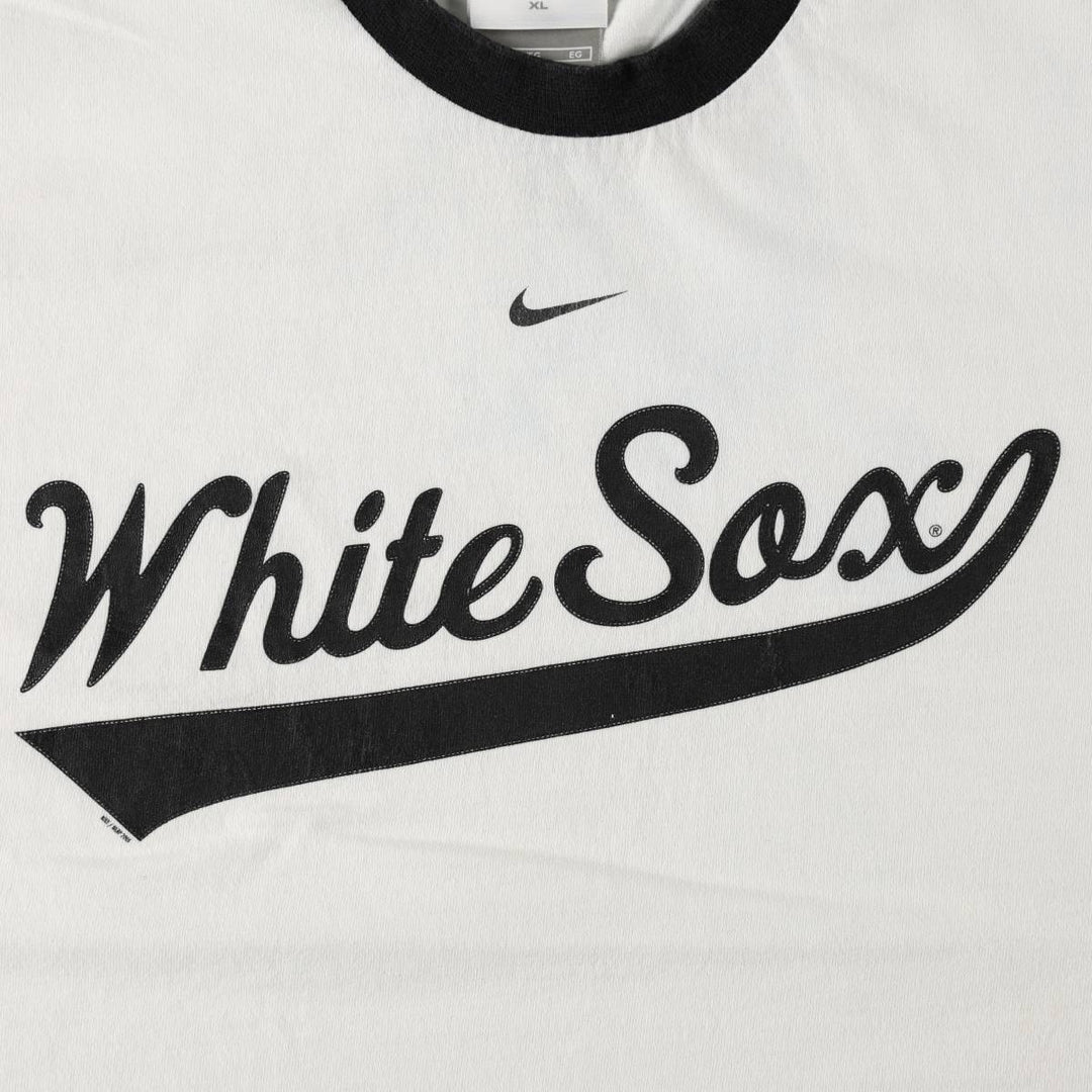 2000'S Nike Team MLB Chicago White Sox sports print T-shirt, men's size XL (approx.) cotton white type Vintage Second Hand