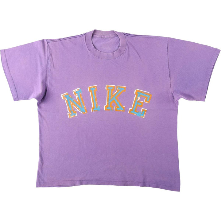90'S Nike Big Logo Print T-Shirt, Men's XL (approx.), Vintage unclear purple type Vintage Second Hand