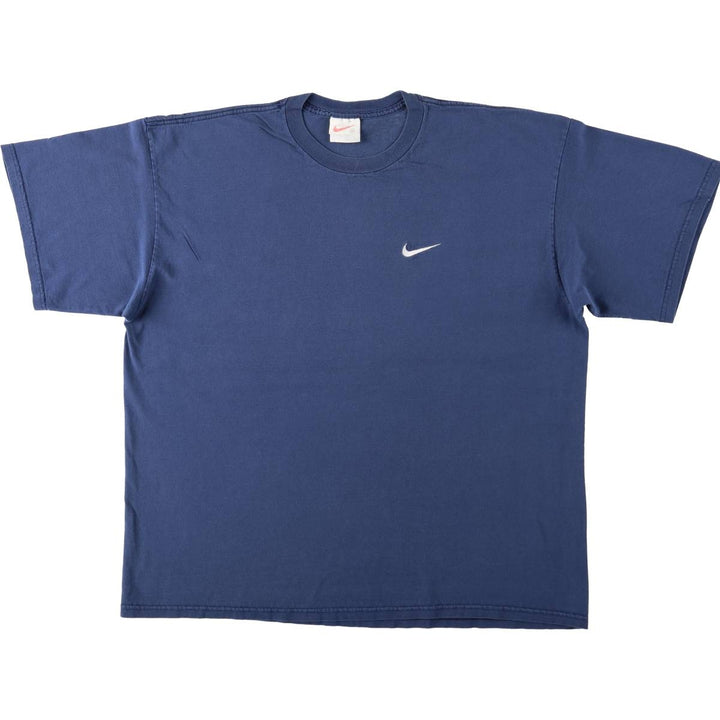 90'S Nike One Point Logo T-shirt Made in USA Men's XL Vintage cotton navy blue type Vintage Second Hand