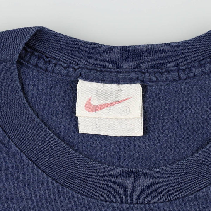 90'S Nike One Point Logo T-shirt Made in USA Men's XL Vintage cotton navy blue type Vintage Second Hand