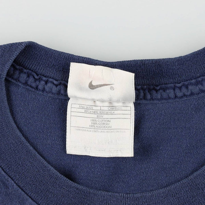 90'S Nike One Point Logo T-shirt Made in USA Men's XL Vintage cotton navy blue type Vintage Second Hand