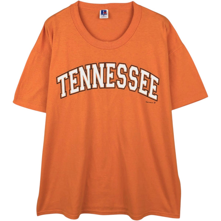 90'S Russell College T-shirt, Made in USA, Men's XL, Vintage cotton orange type Vintage Second Hand