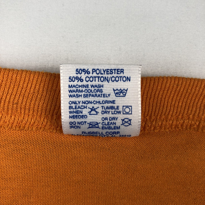 90'S Russell College T-shirt, Made in USA, Men's XL, Vintage cotton orange type Vintage Second Hand