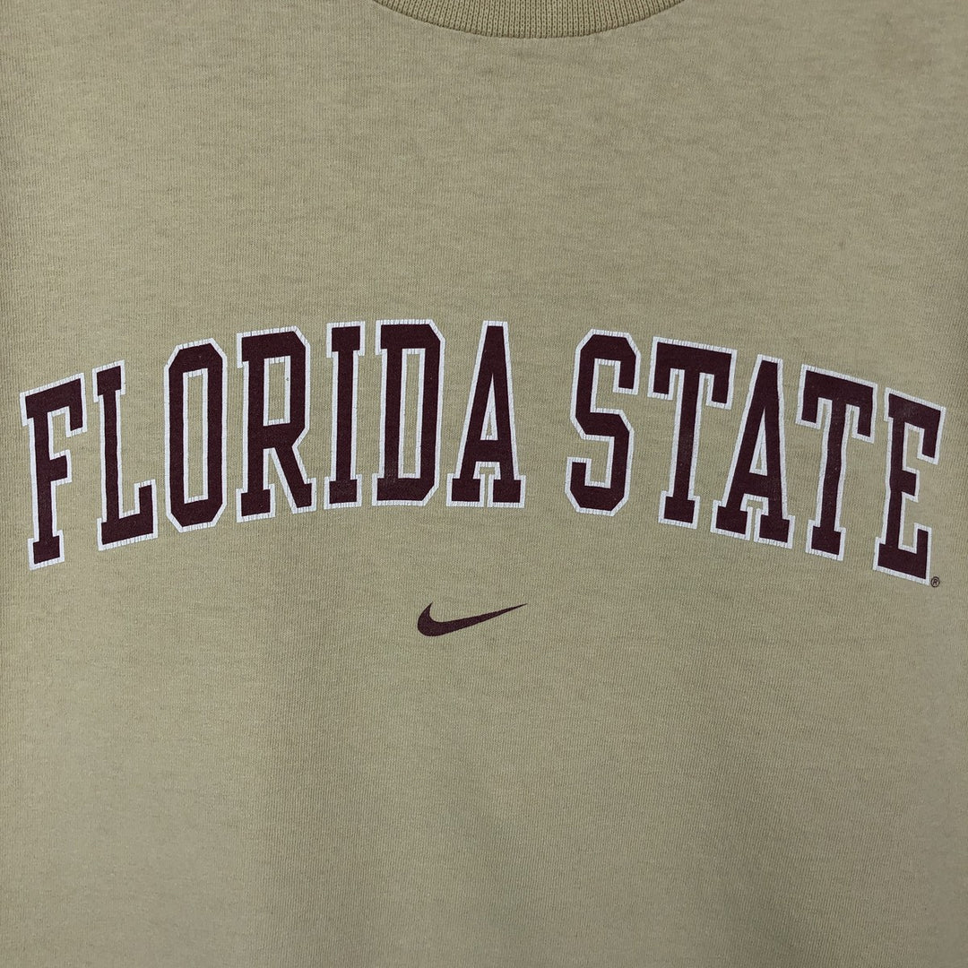 Nike NIKE TEAM College T-shirt, Men's L size cotton unbleached Vintage Second Hand