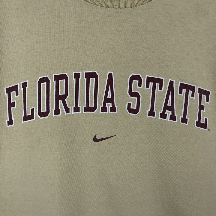 Nike NIKE TEAM College T-shirt, Men's L size cotton unbleached Vintage Second Hand