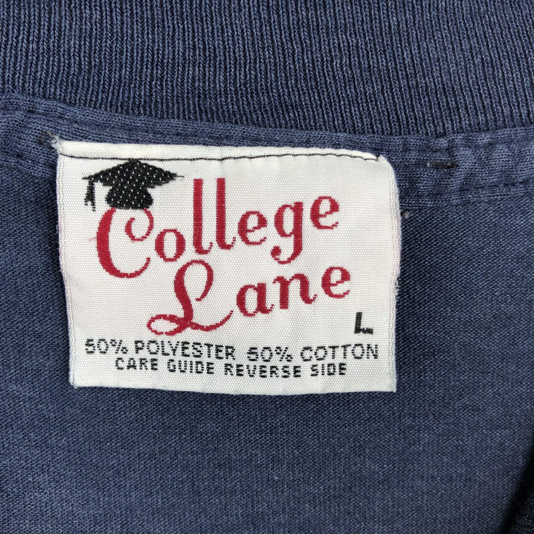 College Lame College T-shirt, Made in USA, Men's Size L cotton navy blue type Vintage Second Hand