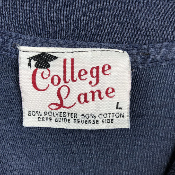 College Lame College T-shirt, Made in USA, Men's Size L cotton navy blue type Vintage Second Hand