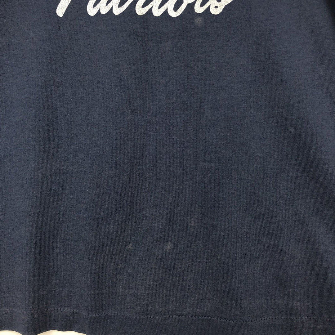 College Lame College T-shirt, Made in USA, Men's Size L cotton navy blue type Vintage Second Hand