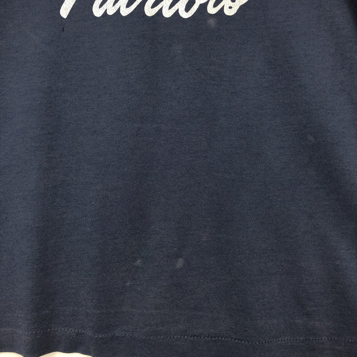 College Lame College T-shirt, Made in USA, Men's Size L cotton navy blue type Vintage Second Hand