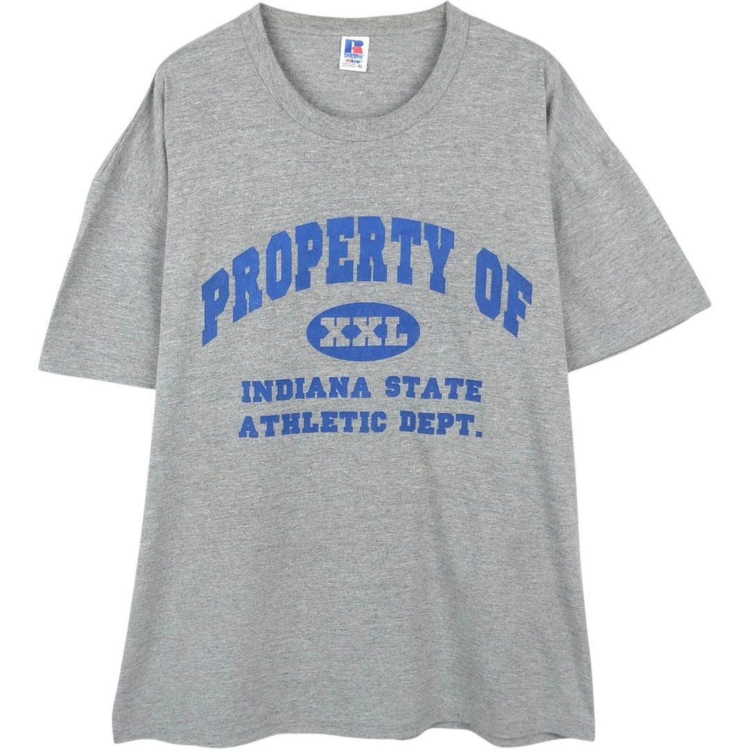 90'S Russell College T-shirt, Made in USA, Men's XL, Vintage cotton gray type Vintage Second Hand