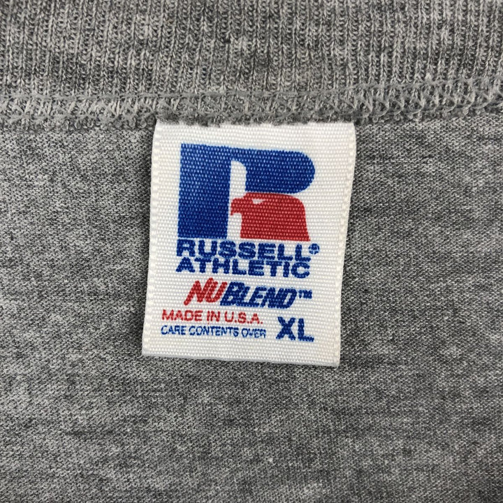 90'S Russell College T-shirt, Made in USA, Men's XL, Vintage cotton gray type Vintage Second Hand