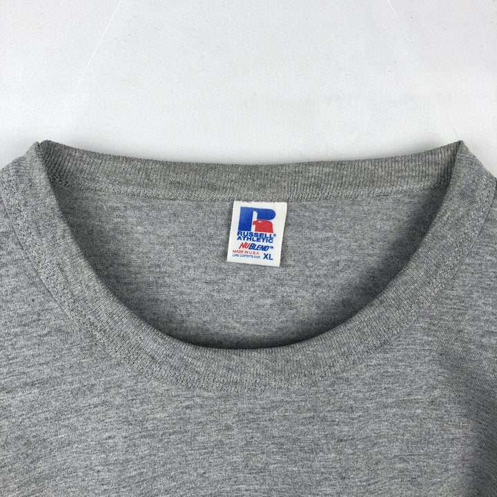 90'S Russell College T-shirt, Made in USA, Men's XL, Vintage cotton gray type Vintage Second Hand