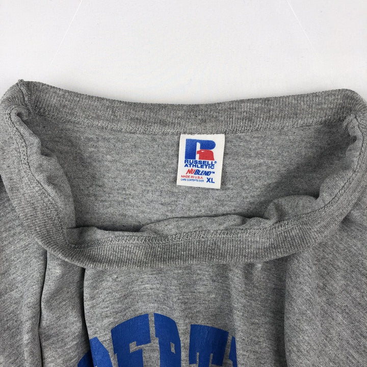90'S Russell College T-shirt, Made in USA, Men's XL, Vintage cotton gray type Vintage Second Hand