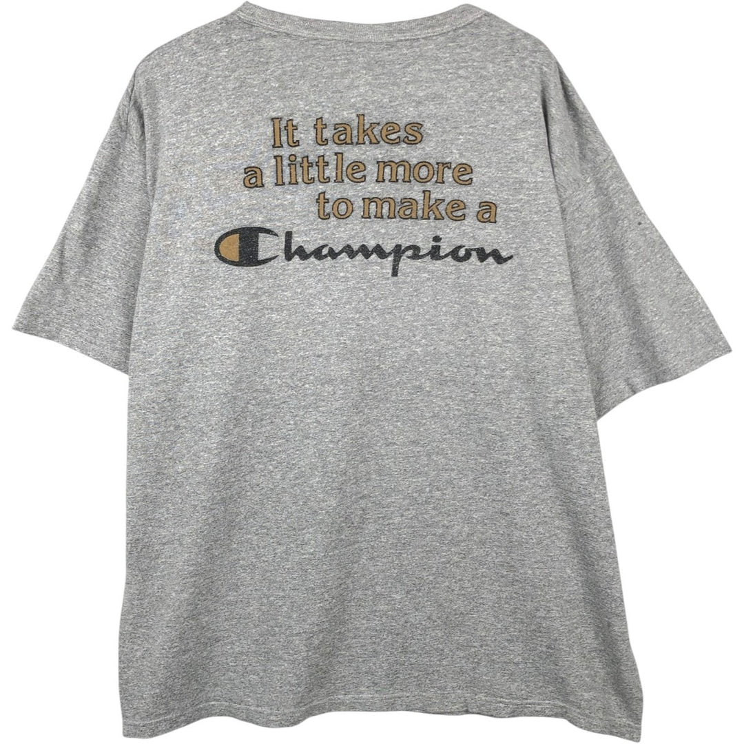90'S Champion Authentic Athletic Apparel Purdue University College T-Shirt, Men's Size XL (Equivalent), Vintage cotton gray type Vintage Second Hand