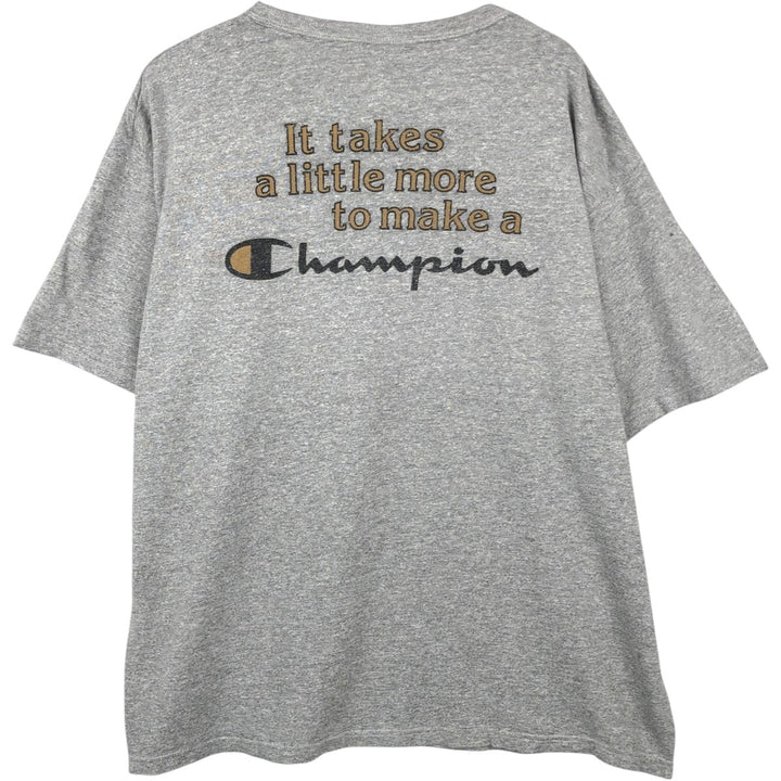 90'S Champion Authentic Athletic Apparel Purdue University College T-Shirt, Men's Size XL (Equivalent), Vintage cotton gray type Vintage Second Hand