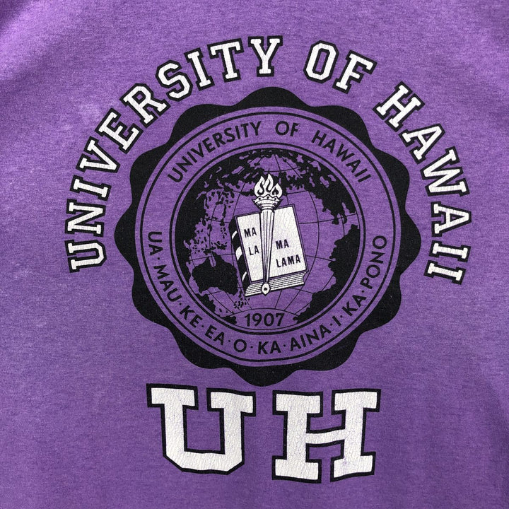80'S Hanes Fifty-Fifty Blue Tag College T-Shirt, Made in USA, Men's XL equivalent, Vintage cotton purple type Vintage Second Hand