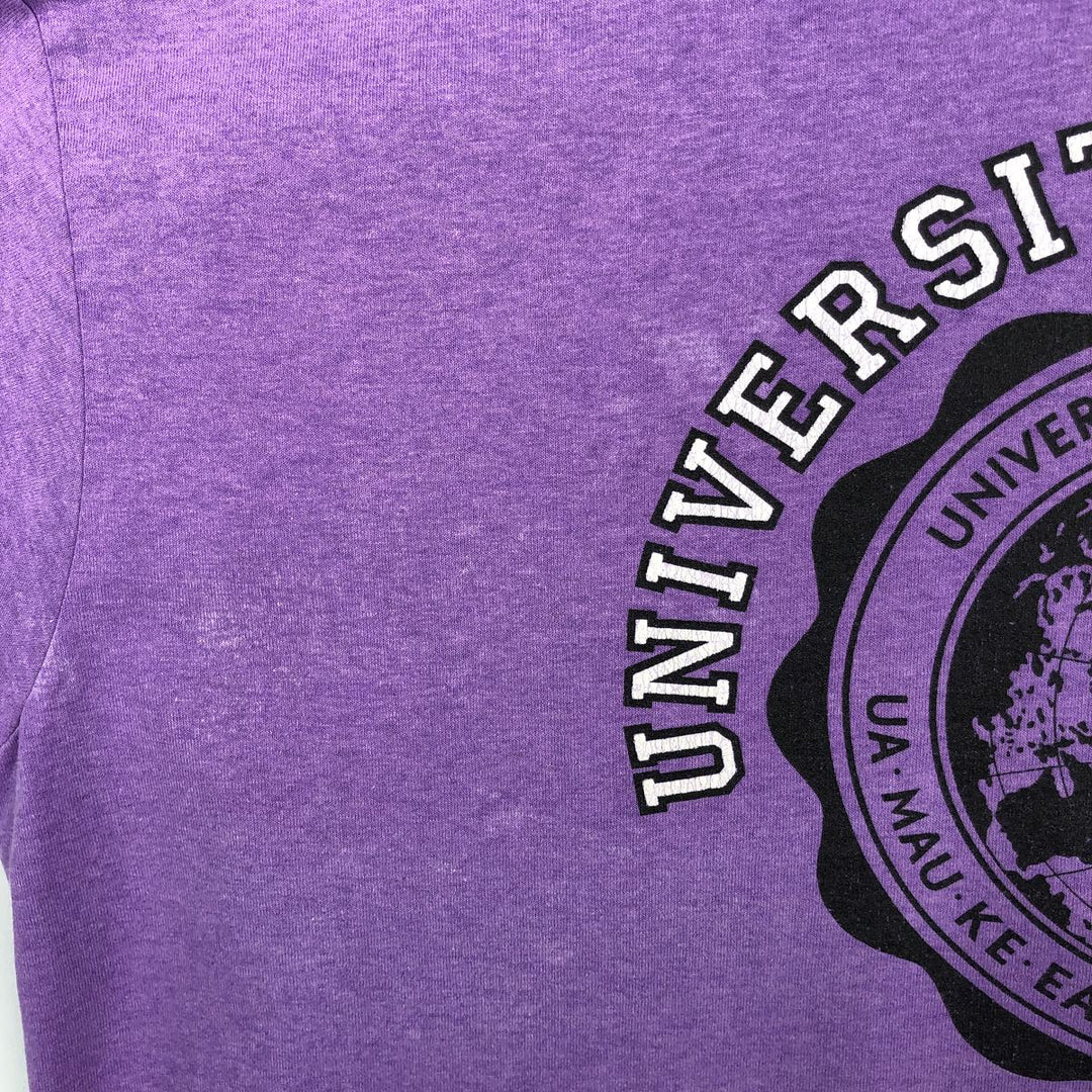 80'S Hanes Fifty-Fifty Blue Tag College T-Shirt, Made in USA, Men's XL equivalent, Vintage cotton purple type Vintage Second Hand