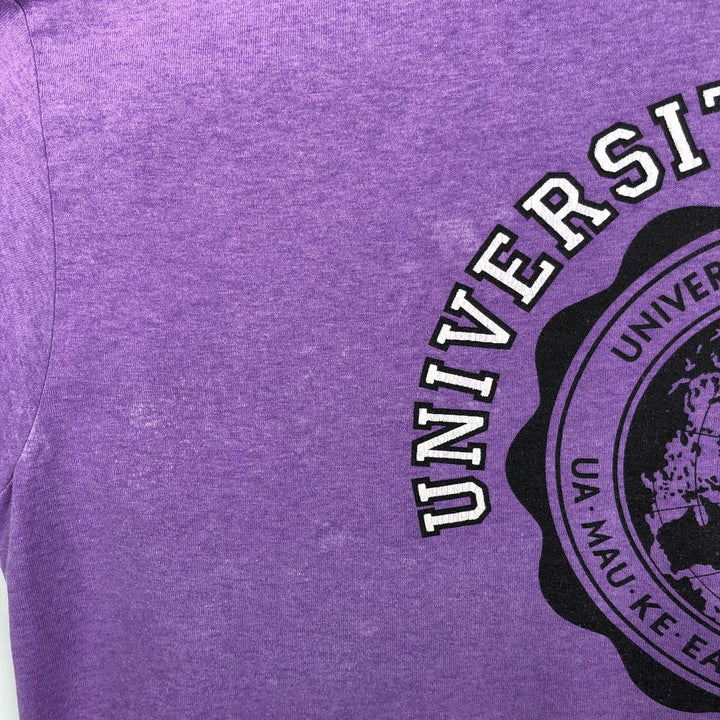 80'S Hanes Fifty-Fifty Blue Tag College T-Shirt, Made in USA, Men's XL equivalent, Vintage cotton purple type Vintage Second Hand