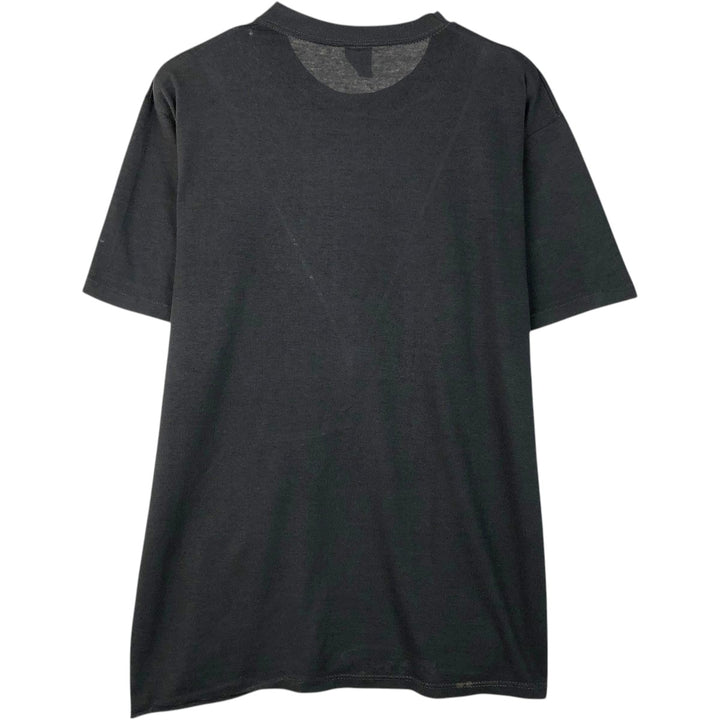 Vintage 90'S Jerzees college T-shirt, made in the USA, size L, men's polyester black type Vintage Second Hand