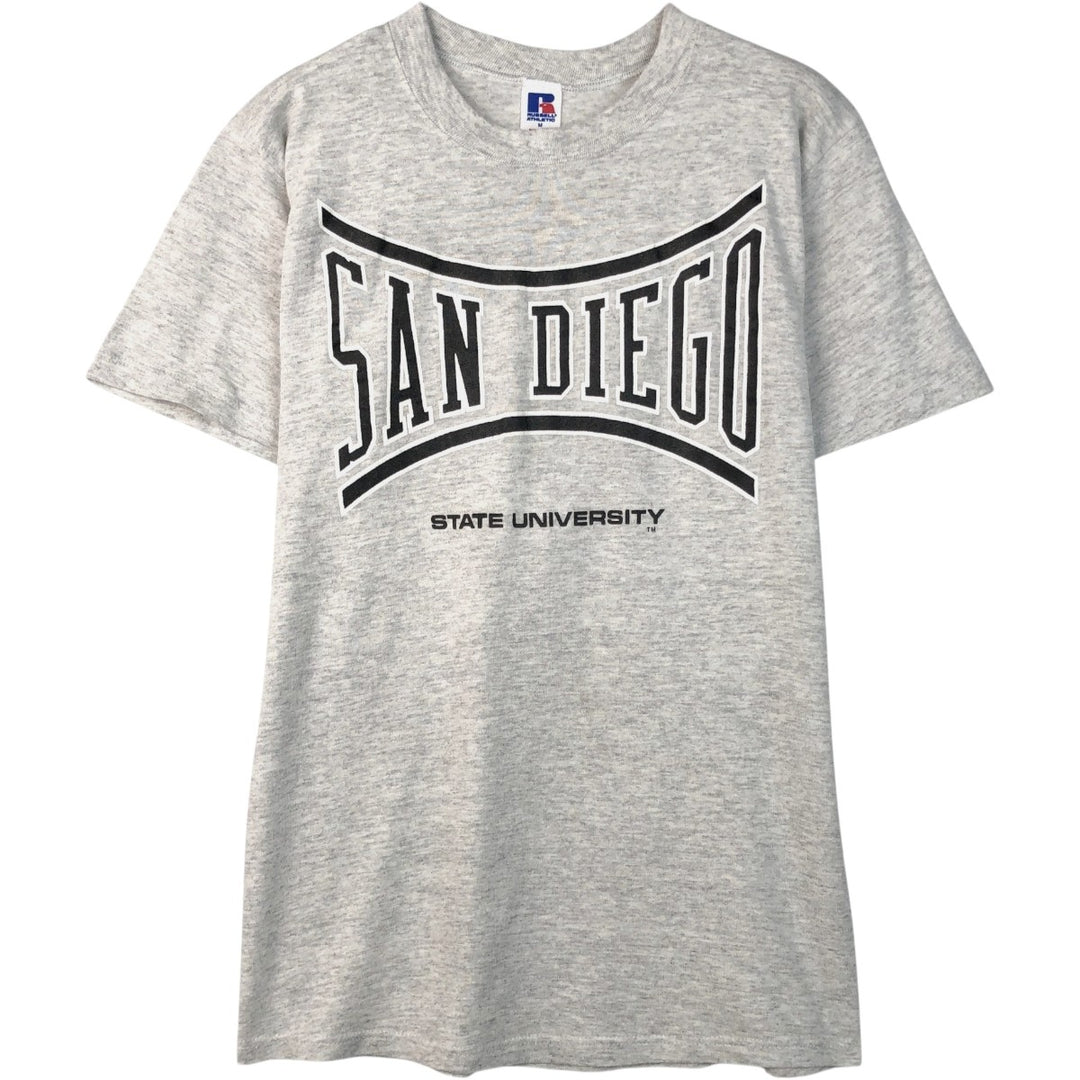 90'S Russell Athletic College T-shirt, Made in USA, Men's Size M (approx.), Vintage cotton gray type Vintage Second Hand
