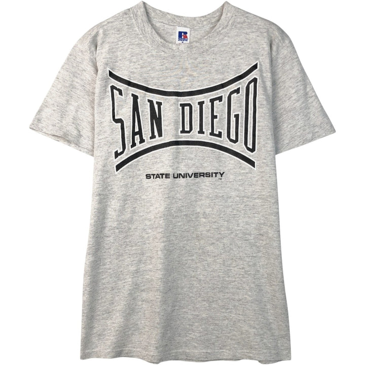 90'S Russell Athletic College T-shirt, Made in USA, Men's Size M (approx.), Vintage cotton gray type Vintage Second Hand