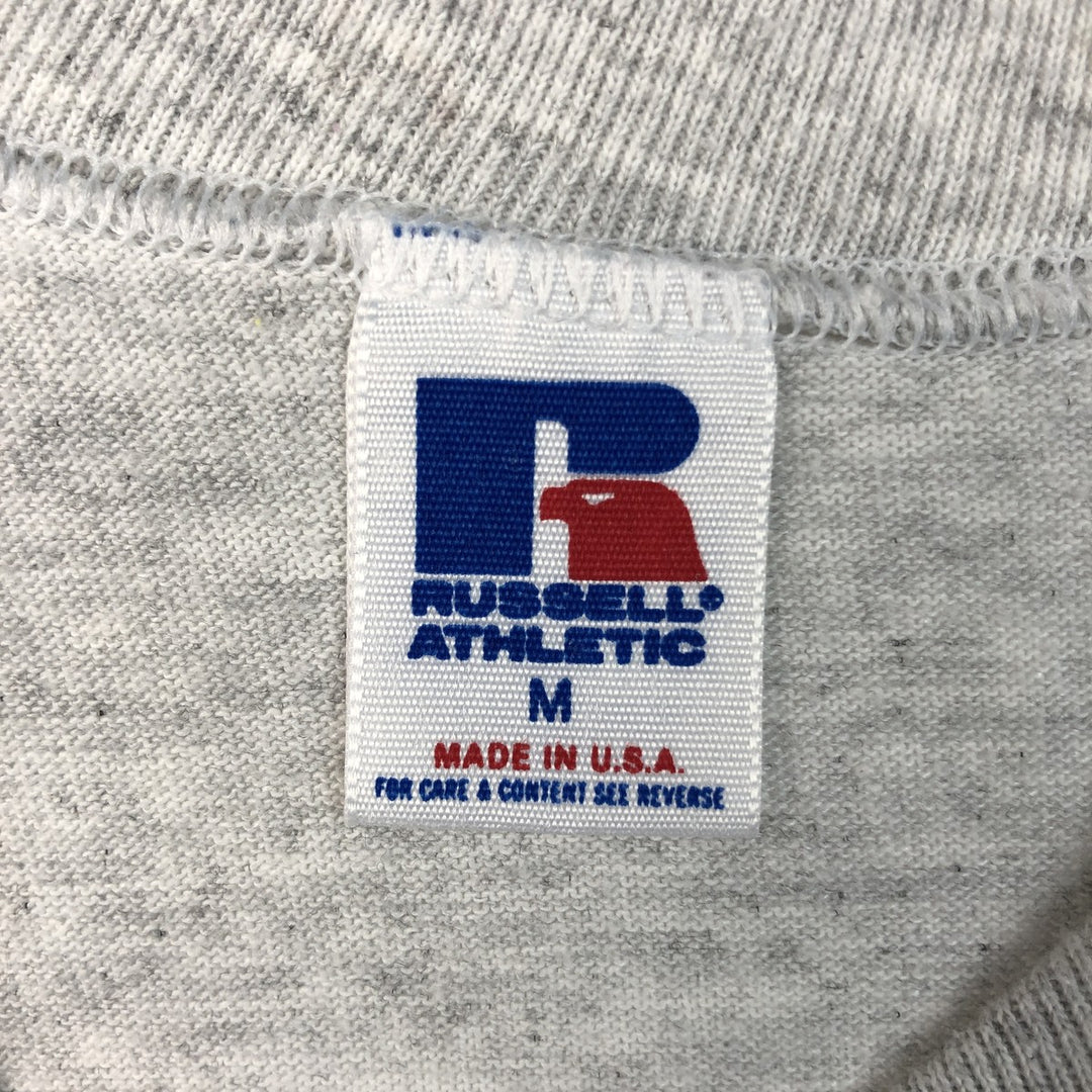 90'S Russell Athletic College T-shirt, Made in USA, Men's Size M (approx.), Vintage cotton gray type Vintage Second Hand