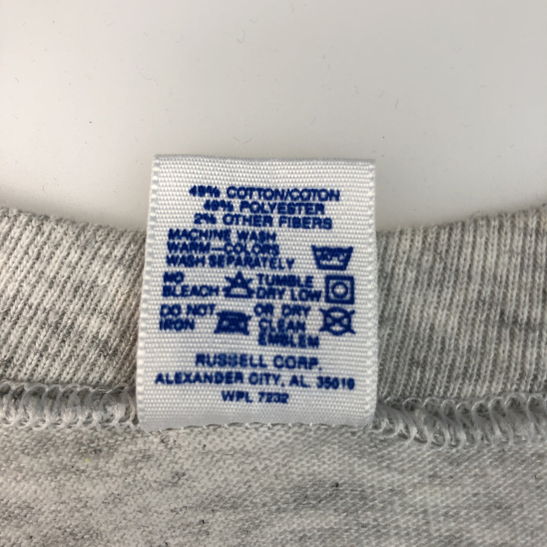 90'S Russell Athletic College T-shirt, Made in USA, Men's Size M (approx.), Vintage cotton gray type Vintage Second Hand