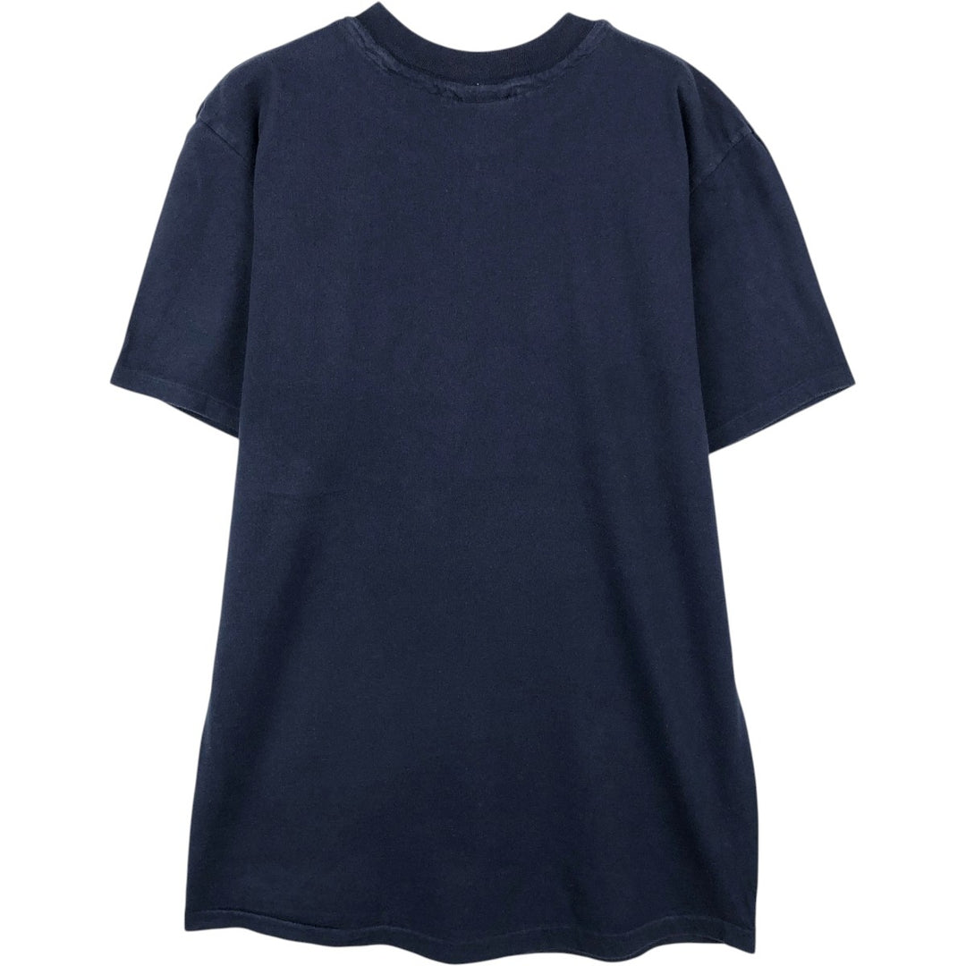 1990'S Notre Dame University College T-shirt, Made in USA, Men's Size L (approx.), Vintage cotton navy blue type Vintage Second Hand