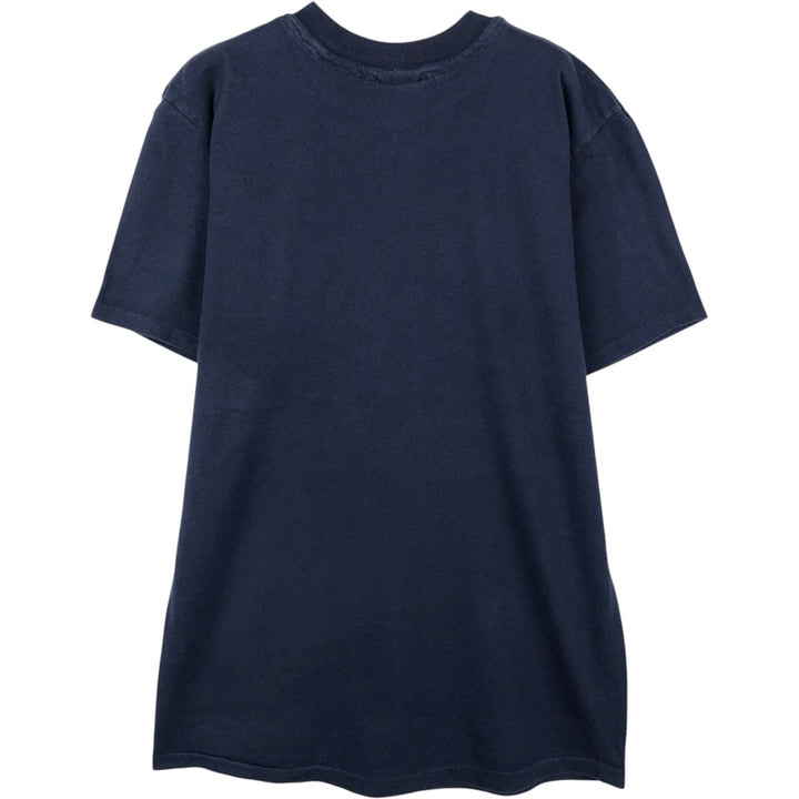 1990'S Notre Dame University College T-shirt, Made in USA, Men's Size L (approx.), Vintage cotton navy blue type Vintage Second Hand
