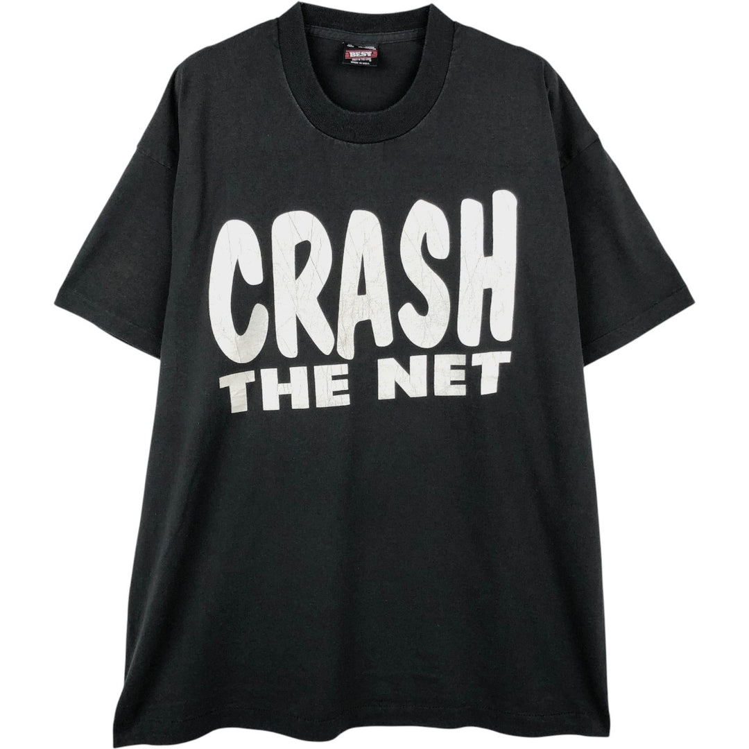 90'S Fruit of the Loom Best College T-Shirt, Made in USA, Men's XL equivalent, Vintage cotton black type Vintage Second Hand