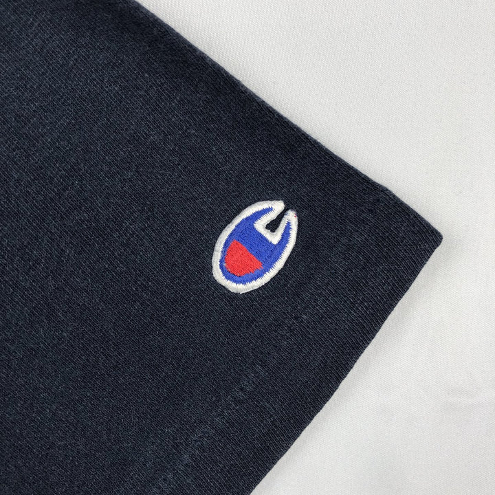 90'S Champion College T-shirt, Made in USA, Men's L size, Vintage cotton navy blue type Vintage Second Hand