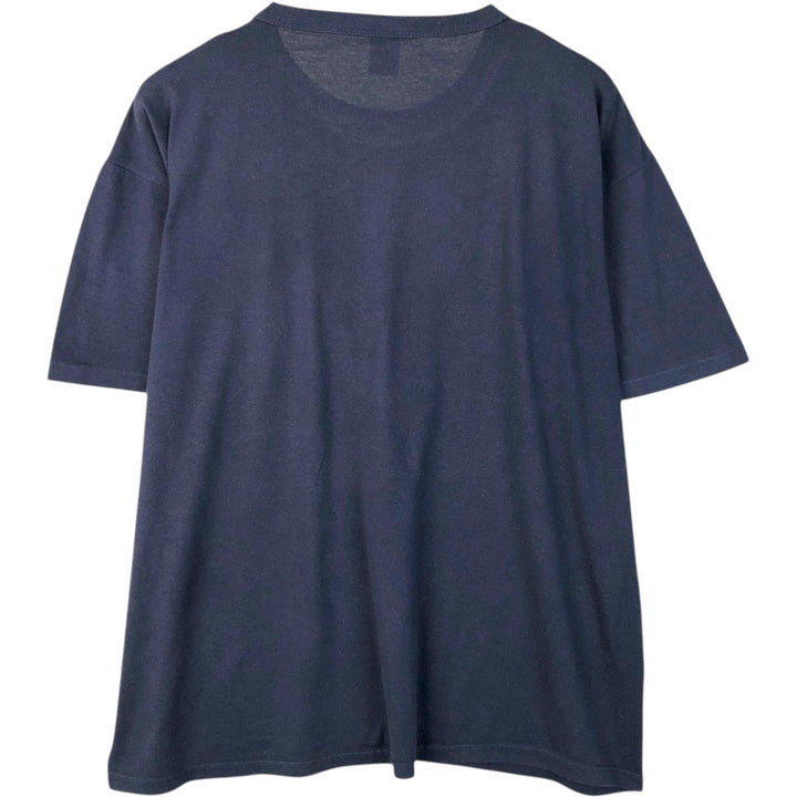 90'S Russell College T-shirt, Made in USA, Men's XL, Vintage polyester navy blue type Vintage Second Hand