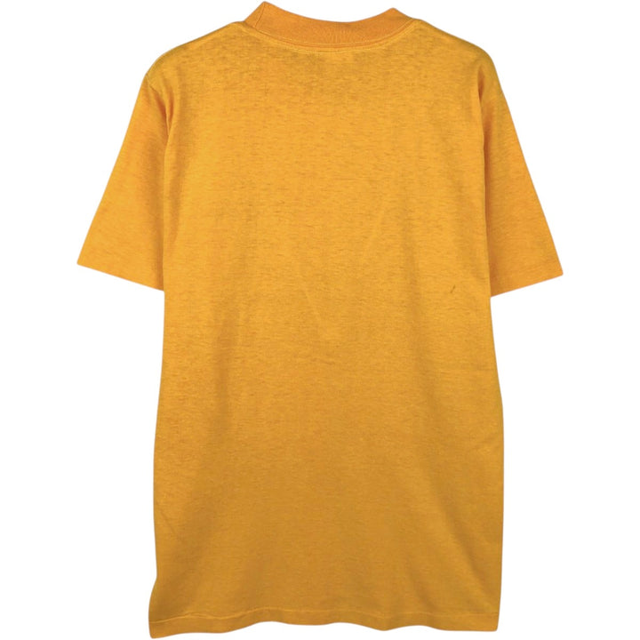 80'S T-PLUS College T-Shirt, Men's Size L (Equivalent), Vintage cotton yellow type Vintage Second Hand