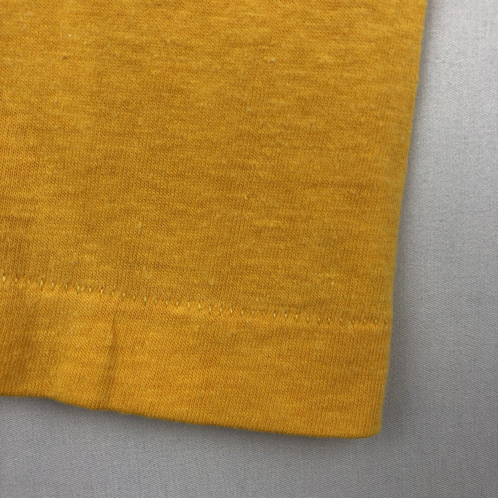 80'S T-PLUS College T-Shirt, Men's Size L (Equivalent), Vintage cotton yellow type Vintage Second Hand